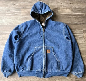 Carhartt Jeansjacke Decke gefüttert Herren XL J08 DST Darkstone ASAP Rocky EUC - Bild 1 von 12