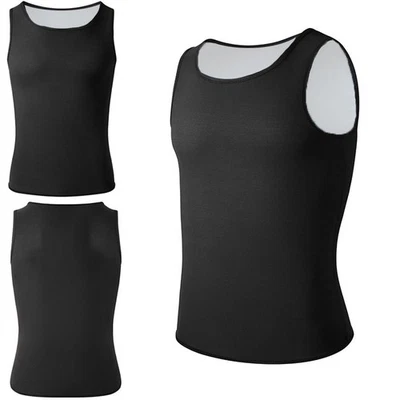 Traje de sauna modelador de sudor para hombre Camiseta sin mangas Chaleco de sauna Pérdida de peso Prendas moldeadoras Ejercicio Foto 1 de 4
