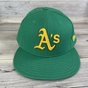 Gorra de Atletismo Oakland de Colección Nueva Era Ajustada 7 7/8 A’s Hecha en EE. UU. Lana Verde - Imagen 1 de 11