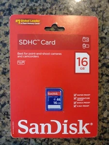 BRAND NEW~~ SEALED SanDisk SDHC 16GB Memory Card  - Picture 1 of 3