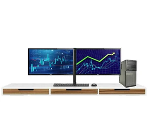Fast Dell i7 4th Trading PC 22" Dual Monitor Bundle 2x 1080p Dual Stand W11 Pro - Afbeelding 1 van 6