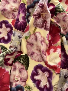 DESIGNERS GUILD/John Derian "VARIETES DE GLOXINIA" multi/yellow- floral-54x90" - Picture 1 of 15