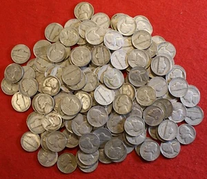 1939-D Jefferson Nickels 1/4 Roll 10 Coins Circulated - Picture 1 of 5