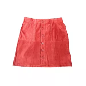 GRANDE ADDIE gonna in velluto a coste LULAROE ~ ROSA CORALLO ~ taglie 12-14 - Foto 1 di 5