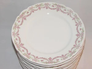 08J12 ASSIETTE PLATE EN PORCELAINE LIMOGES LEON SAZERAT XIXè DECOR LOUIS XVI - Picture 1 of 4