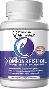 Fish Oil Omega 3 3000Mg per Serving - 915Mg Epa, 630Mg Dha, 2000Mg Total Omeg... - Picture 1 of 1