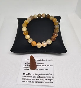 PULSERA CUARZO CITRINO / CITRINE DINERO BUENA SUERTE EN EL NEGOCIO Y TRABAJO - Picture 1 of 4