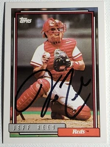 1992 Topps Jeff Reed carta autografata firmata Reds, Twins Rockies Giants #91 - Foto 1 di 2