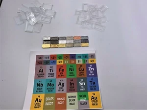 18 x 1 Gram Periodic Element Metal Ingots DIY Tiles & Vinyls Tantalum Niobium Mo - Picture 1 of 7