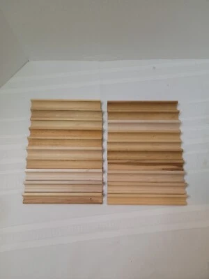 Lote 20 suportes de azulejos vintage de madeira com letras de madeira para artesanato - Imagem 1 de 4