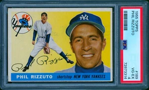 1955 Topps PHIL RIZZUTO #189 Yankees HOF PSA 4 VG-EX High Number SP Nice Color - Picture 1 of 2