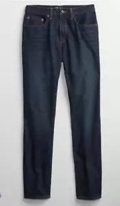 JEAN PARA HOMBRE TALLA 42 X 30 GAP DELGADO LAVADO OSCURO NUEVO CON ETIQUETAS - Imagen 1 de 4