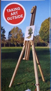 NATURHOLZ FELD STAFFELEI KUNST SET AQUARELL PINSEL MALTAFELN PALETTE - Bild 1 von 12