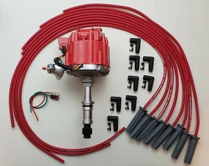 BUICK 400 430 455 BIG BLOCK HEI DISTRIBUTOR + 8.5mm RED UNIVERSAL Plug Wires - Picture 1 of 2
