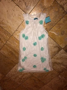 NWT $276 Letarte White Embellished Tunic Mesh Dress Swimsuit Cover-up Women's - Picture 1 of 7