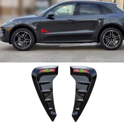 Cubierta moldeada de carrocería frontal negra brillante 2 piezas para Porsche Macan 2015-2023 Foto 1 de 4