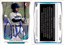 Gareth Morgan Signed 2014 Bowman Draft #DP68 Card Seattle Mariners Auto
