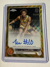 2022-23 TOPPS CHROME OVERTIME OTE GOLD #CA-JM2 JAYLEN MARTIN AUTOGRAGH 46/50