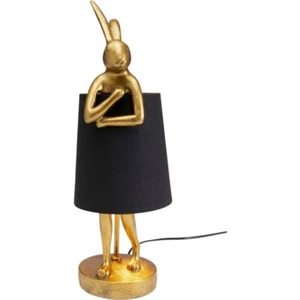Tischlampe Kare Tischleuchte Animal Rabbit gold Hase 50 cm Schirm schwarz 55796 - Bild 1 von 10