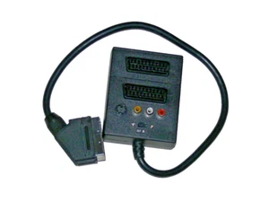 Adapter Scart auf 2 x Scart + Cinch Video und Audio + S VHS Mini Din Kupplung  - Bild 1 von 1