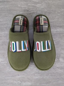 Dearfoams "Holly Jolly" Men's Memory Foam Slippers Size 11-12 - Picture 1 of 6