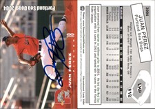 Juan Perez Signed 2004 Grandstand Portland Sea Dogs  Card Auto AU