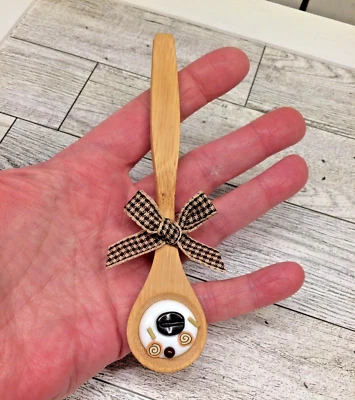 Coffee Themed Wooden Spoon Tiered Tray Decoration Farmhouse Decor - Image 1 of 2