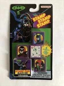 1995 DC Comics Batman und Robin 5-teiliges Stempelset bemerkenswert versiegelt - Bild 1 von 2