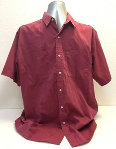 Haband Quality & Comfort Button Up Shirt Men's Short Sleeve Shirt Size L - Picture 1 of 4