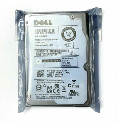 1.2TB 10K SAS 2.5" SAS 6G HARD DRIVE Fits DELL SERVER R610 R620 R630  R720 R710 - Bild 1 von 4