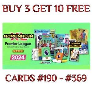 PANINI ADRENALYN XL PREMIER LEAGUE 2024 2023-2024 -  BASE CARDS #190 - #369