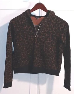 Joe's Jeans Girl's Size XL (16) Leopard Print Full Zip Long Sleeve Hoodie, GUC - Picture 1 of 19
