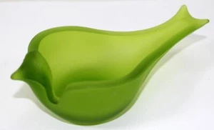 Vintage Westmoreland Glass Dove Green Satin Open Trinket Dish - Picture 1 of 7