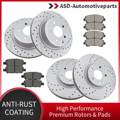 Front Rear Brake Rotors Disc + Pads Fit 2009-2014 2016-2019 Nissan Maxima Brakes - Изображение 1 из 4