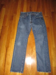 Herren Levi's 501 blau gerades Bein Knopfleiste Jeans passt 31 x 29 - Bild 1 von 8