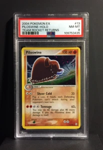 2004 Piloswine Holo | EX Team Rocket Returns | PSA 8 Near Mint | englisch Keifel - Bild 1 von 7
