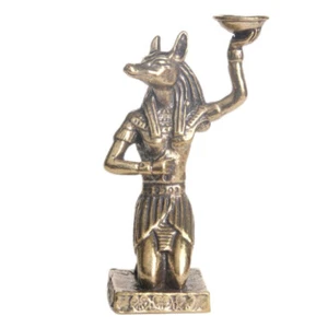 Brass Figurine Vintage Miniature Dog Statue Egypt - Picture 1 of 12