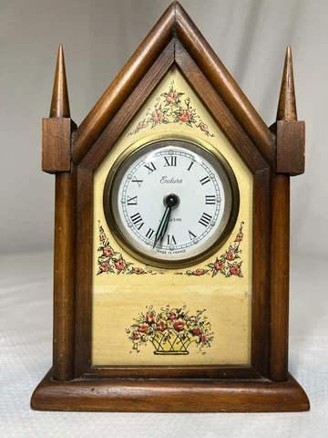 Vintage Steeple Alarm Clock 7" tall, 4.5" wide -for Parts Or Repair Cover