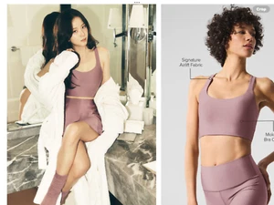 Alo Yoga Airlift Sleek Bra Tank in Smoky Quartz, NWT, Med.orig$78. - Picture 1 of 4