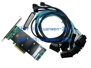 Câble SAS LSI SAS3416 9400-16i HBA 12G 16 ports mode informatique tri-mode JBOD +4*SFF-8482 - Photo 1/4