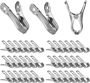 40 PCS Garden Clips, Heavy Duty Stainless Steel Greenhouse Clamps, Greenhouse Cl - Picture 1 of 12