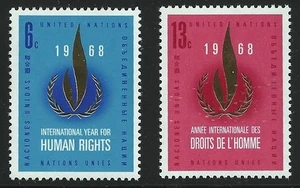 United Nations Scott #NY 190-91, Singles 1968 Complete Set FVF MNH - Picture 1 of 1