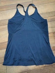 Athleta Stealth Racerback Sculptek Tank Top Dark Blue Large Women's - Picture 1 of 3