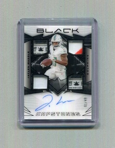 2025 Panini Black Capstones Jaylen Waddle Quad Patch Auto /49 Laundry Tags - Bild 1 von 4
