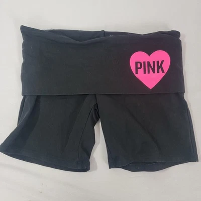 Pantalones Cortos Victoria's Secret Para Mujer Negro Rosa Plata Lentejuelas Yoga Talla PEQUEÑA S Foto 1 de 4