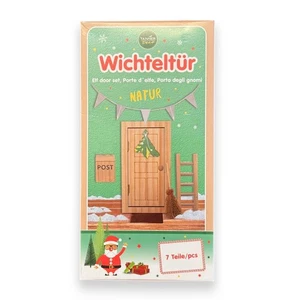 Tanner Wichteltür NATUR Set 7-teilig – Elfentür Miniatur Holz Wichtelhaus deko - Bild 1 von 4