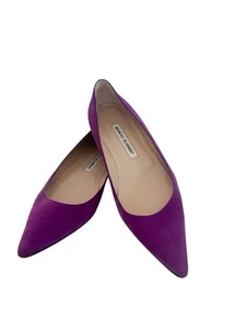 Manolo Blahnik Wildleder Loafer Ballerinas lila Gr. 37,5 - Bild 1 von 8
