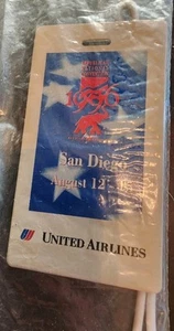 1996 United Airlines San Diego CA. 8/12-15th Bagge Tag Give Away Gift Sealed - Picture 1 of 4