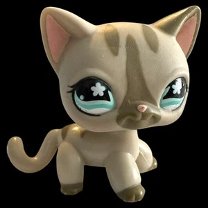 Authentic LPS Short Haired Cat #468 Littlest Pet Shop Blue Star Eyes HTF Hasbro - Picture 1 of 12