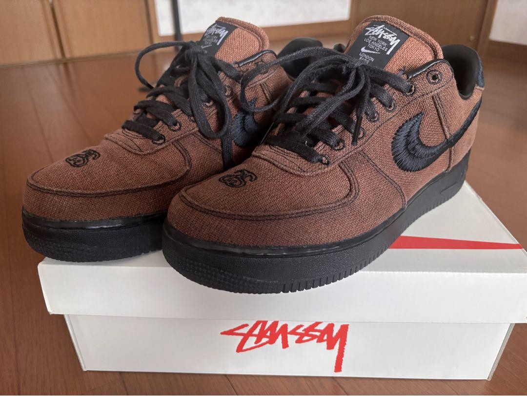 Nike Air Force 1 Low Stussy Black for sale | eBay